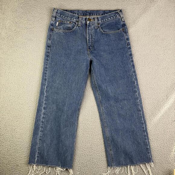 Carhartt Other - Carhartt Men's Jeans 32x23 Altered Blue Traditional Fit Straight Leg Denim